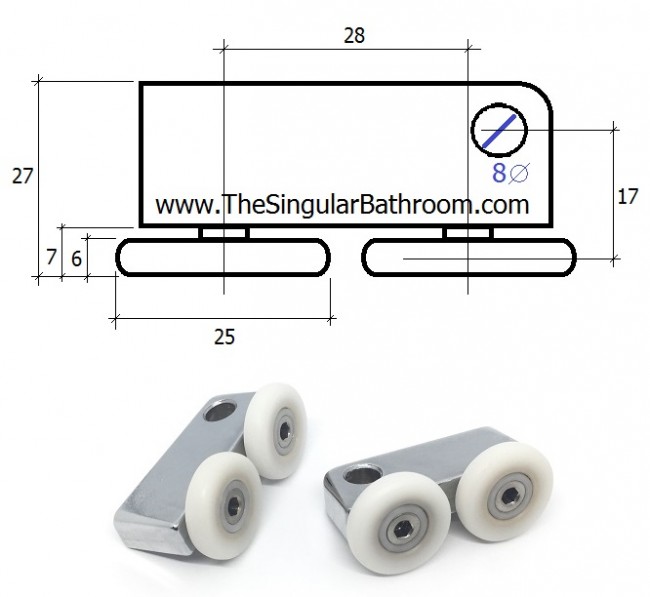 Box Doccia Tab Ricambi.Rullo Pulley Cuscineti Ricambi Box Ruota Rulli Pezzi Da 18mm Per Cabina Doccia Tab Salto Decorban Huppe Reserban