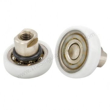 Rodamiento 19mm con articulación para mampara ducha corredera