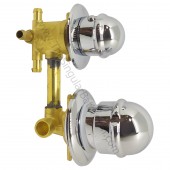 Torneira misturadora com seletor tubular de 4 vias para cabine e coluna de hidromassagem