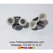 Suporte para chuveiro de rolamento de tela dupla 