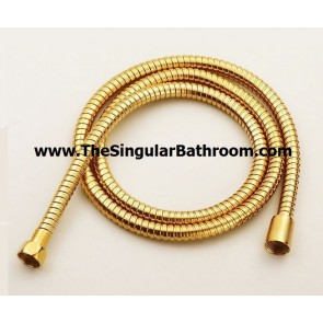 Manguera flexible para ducha color dorado alto brillo ORO GOLD 1,70 mts 