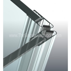 Borracha magnétic porta vidro chuveiro 4, 5, e 6mm com fechamento em 90º e 180º