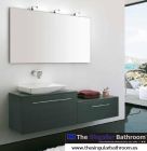 MUEBLE DE BAÑO SUSPENDIDO ROBLE AZUL