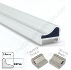 Perfil inferior de aluminio para mampara *No plástico*