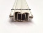 Caoutchouc ou cabine cloison 180º avec fermeture magnétique.