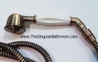 Téléphone de douche rustique, bronze ou or vieilli