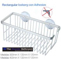 Cesta rectangular de aluminio Sin taladro.