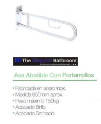 Asa de seguridad abatible con portarrollos