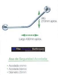 Asa de seguridad acodada latón Inox.