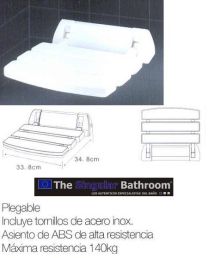 Asiento de ducha de pared de ABS.