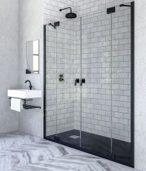 Mampara de ducha frontal DOCCIA BALI serie Black