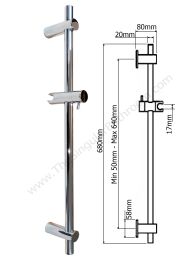 Barra soporte de ducha para cabina de ducha e hidromasaje y pared