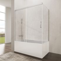 Mampara de baño frontal corredera con lateral fijo GME BASIC