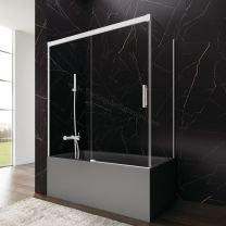Mampara de baño frontal corredera con lateral fijo GME BASIC