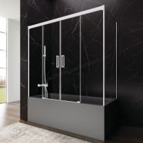 Mampara de baño frontal GME BASIC SPAZIO con lateral fijo 