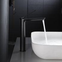 Grifo monomando de lavabo alto DINAMARCA color negro mate