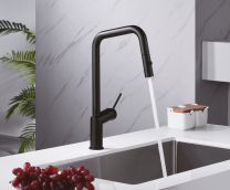 Grifo de cocina extraíble BONN negro mate