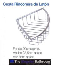Cesta rinconera de latón.