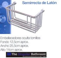 Cesta latón cromo brillo para interior de ducha
