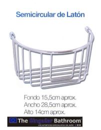 Cesta semicircular de latón.