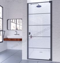 Mampara de ducha frontal abatible DOCCIA CIXI serie Black