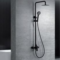 Columna de ducha monomando URAL en color negro mate
