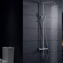 Columna de ducha termostática MOSCU en acero inoxidable