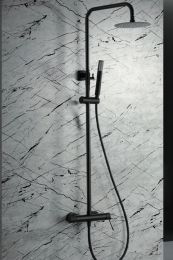 Columna de ducha monomando LINE color negro