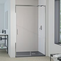 Mampara DOCCIA MEXICO frontal fijo + puerta corredera