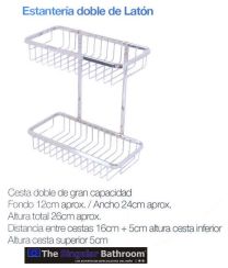 Estanteria doble de latón.