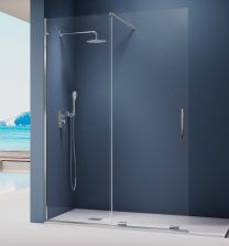 Mampara frontal fija con puerta corredera KASSANDRA MOKA