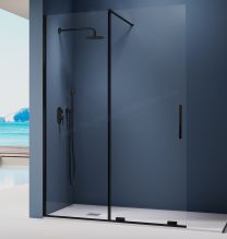 Mampara frontal fija con puerta corredera KASSANDRA MOKA