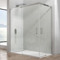 Mampara acero inox GME TEMPLE angular corredera