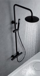 Columna de ducha termostática LINE en color Negro