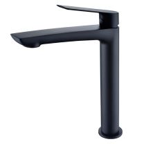 Grifo monomando de lavabo alto LUXOR color negro mate