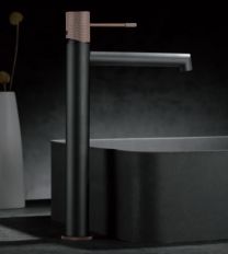 Grifo monomando de lavabo alto LINE Champagne