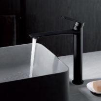 Grifo monomando de lavabo alto URAL color negro mate