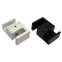 Guia inferior para puerta corredera de vidrio en acero inox
