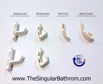 Fond porte de douche en plastique de remplacement Kassandra, Milet, Luxban, ceamar, Maxiban, Ronal, Duscholux