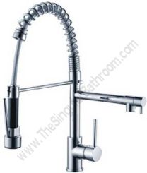 Grifo de cocina industrial con caño simple y rociador extraible
