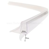 Goma vierte aguas inferior para puerta curva de ducha
