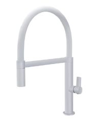 Grifo de cocina flexible LAOS blanco mate