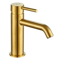 Grifo monomando de Lavabo Oro Titanio LIKE AQUASSENT