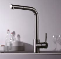 Grifo de cocina monomando extraíble MALTA Gun metal