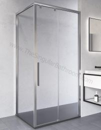 Mampara frontal DOCCIA ATENAS 1 fijo y una puerta corredera