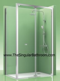 Mampara DUPLEX 400 frontal plegable con lateral fijo