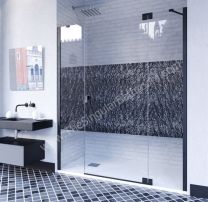 Mampara de ducha frontal DOCCIA KOBE serie Black