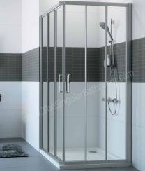 Mampara HÜPPE CLASSICS angular 2 puertas correderas y 1 fijo por lado