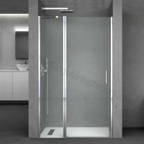 Mampara frontal fijo y puerta abatible DECORBAN MARIN