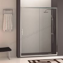 Mampara de ducha frontal DECORBAN Valencia fijo y puerta corredera